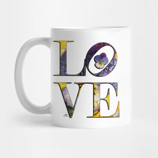 LOVE Letters February Birth Month Flower Violet Mug